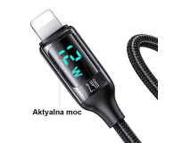 USAMS Kabel pleciony lightning 1,2m LED 2,4A srebrno-czarny - 1569026 - zdjęcie 3